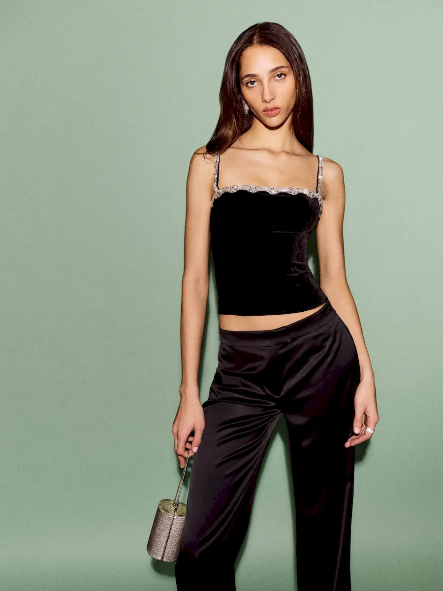 Mimi Low Rise Satin Pant
