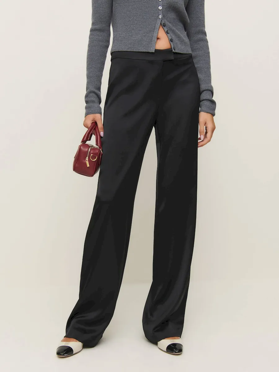 Mimi Low Rise Satin Pant - Image 2
