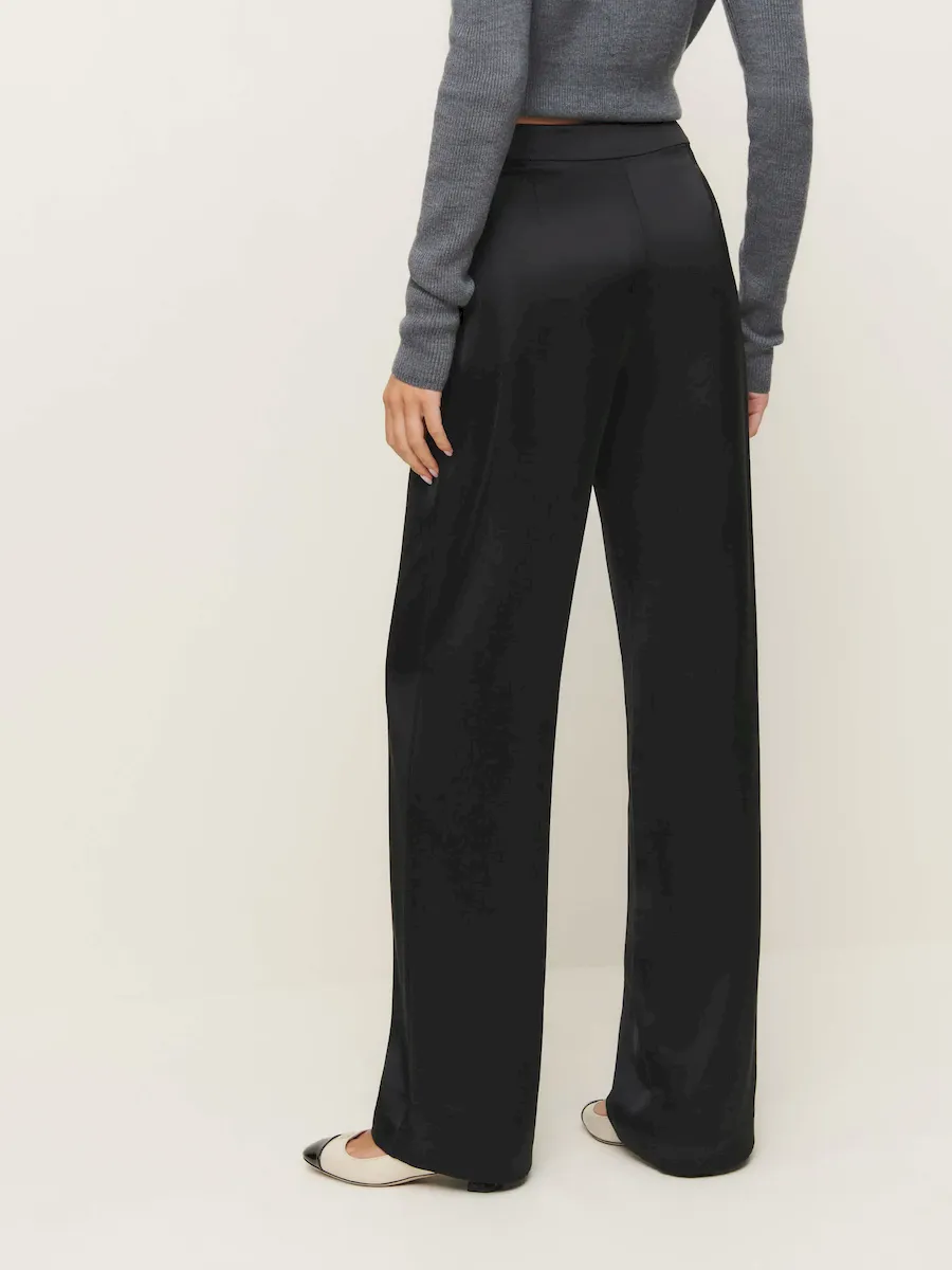 Mimi Low Rise Satin Pant - Image 3