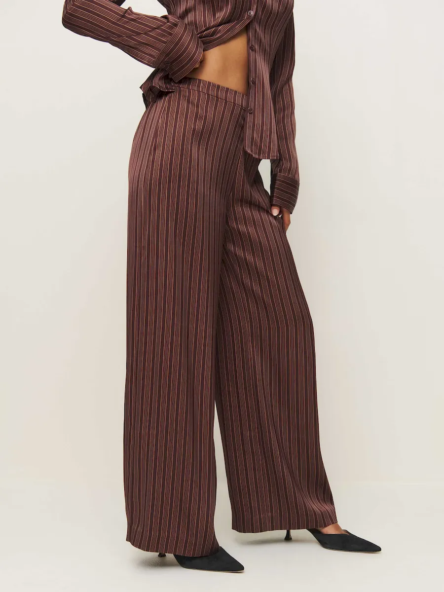 Norah Wide Leg Satin Pant - Image 2
