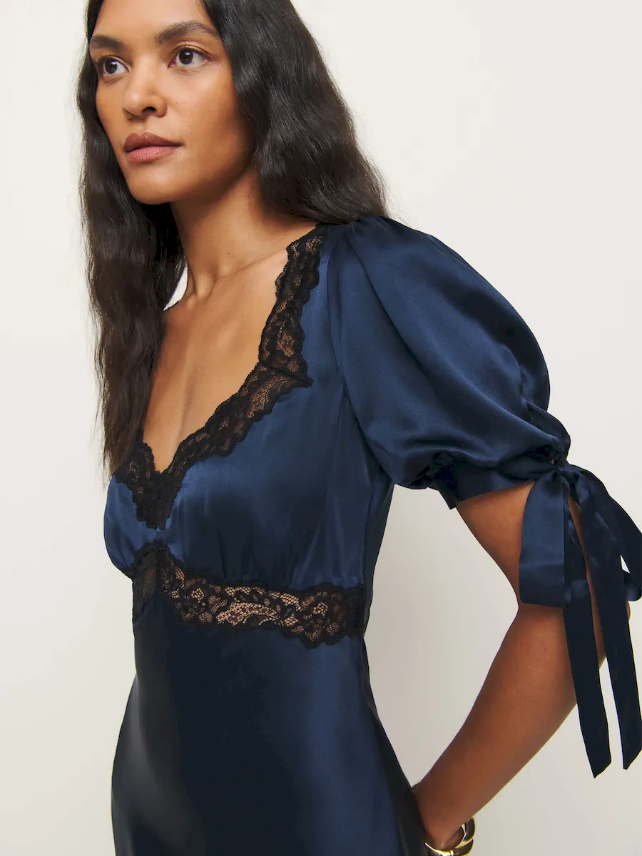 Petites Stella Silk Dress - Image 4