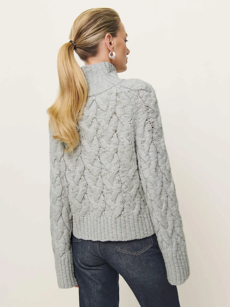 Jax Chunky Cable Knit Turtleneck - Image 3