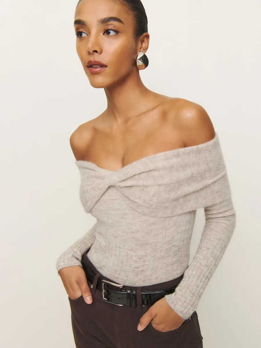 Florie Twist Front Sweater - Image 2