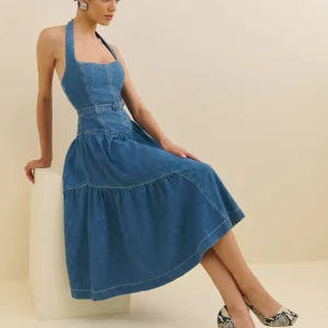 Lilith Denim Midi Dress