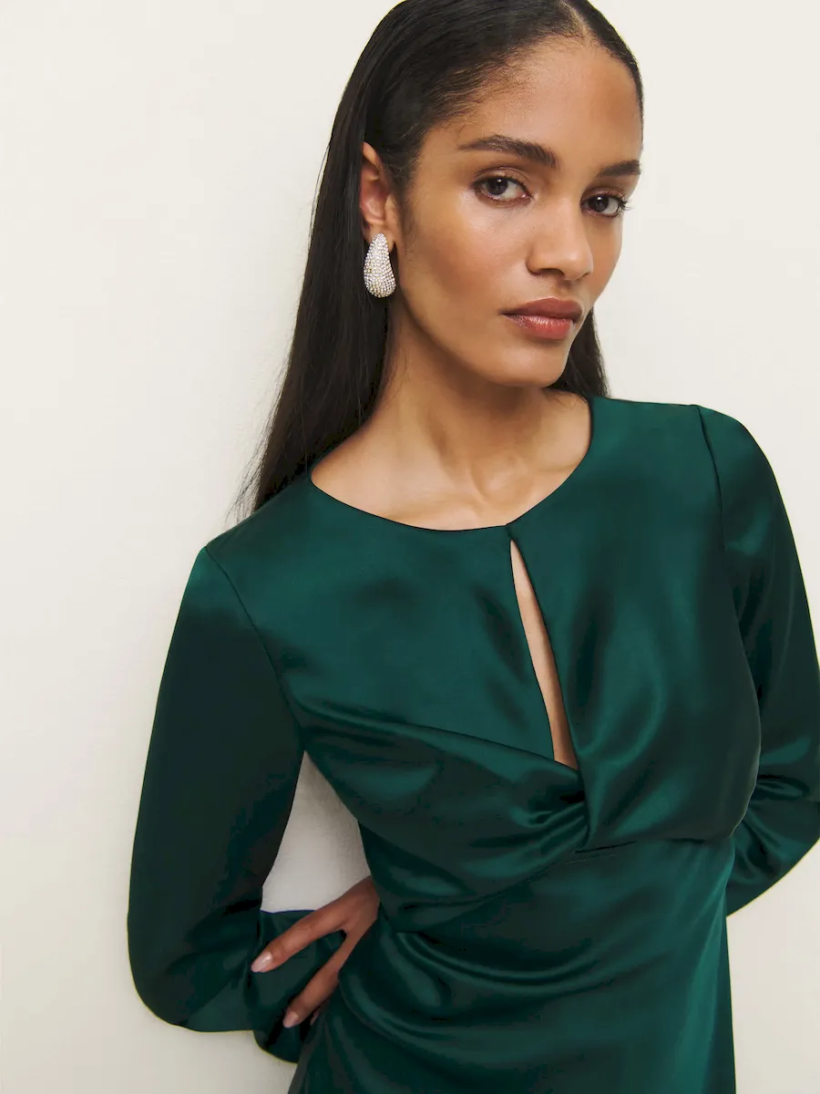 Natalina Satin Dress - Image 4