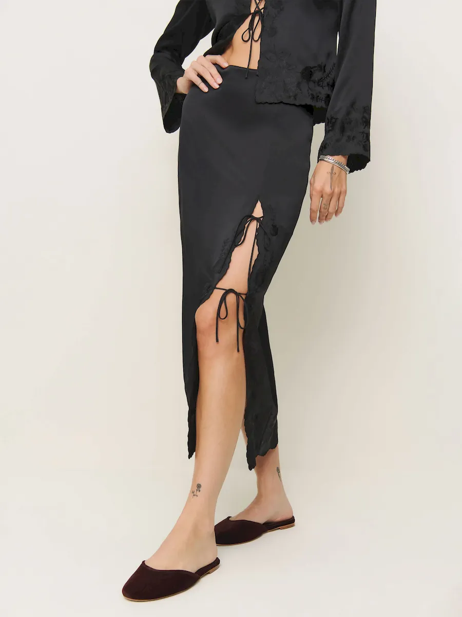 Mira Silk Skirt - Image 2