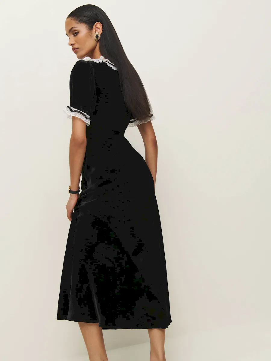 Adessa Velvet Dress - Image 3