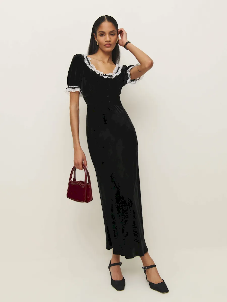 Adessa Velvet Dress - Image 4