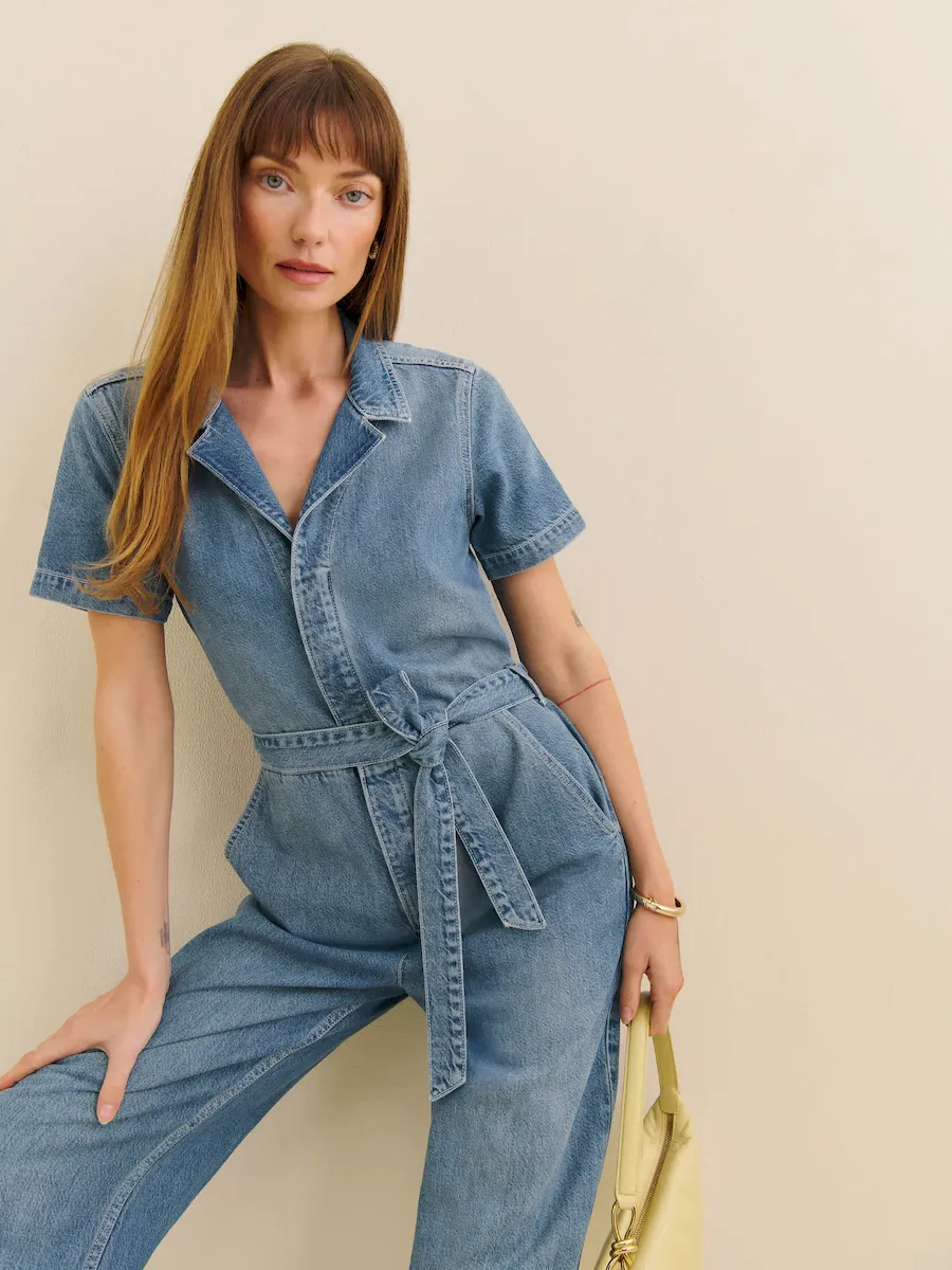 Graham Lived-in Denim Jumpsuit - Image 2