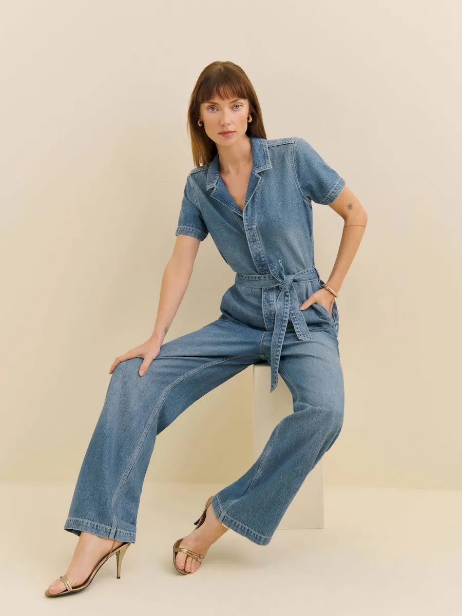 Graham Lived-in Denim Jumpsuit - Image 3
