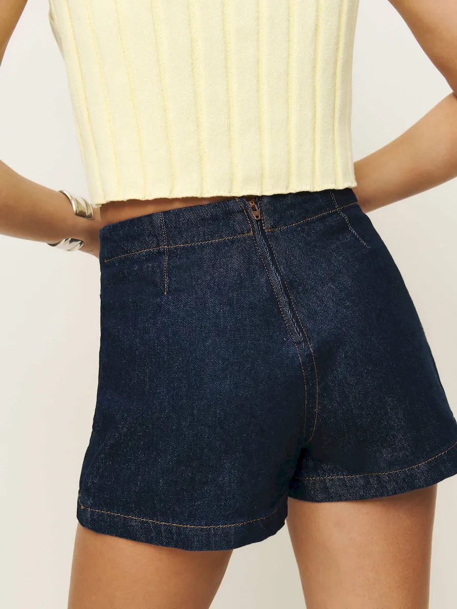 Imogen High Rise Denim Skort - Image 3