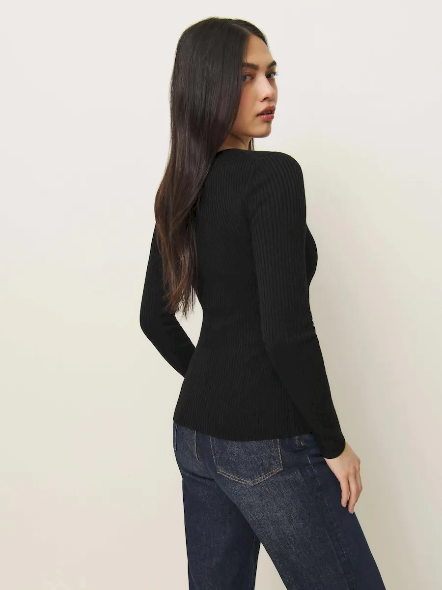 Caroline Regenerative Merino Wrap Sweater - Image 3