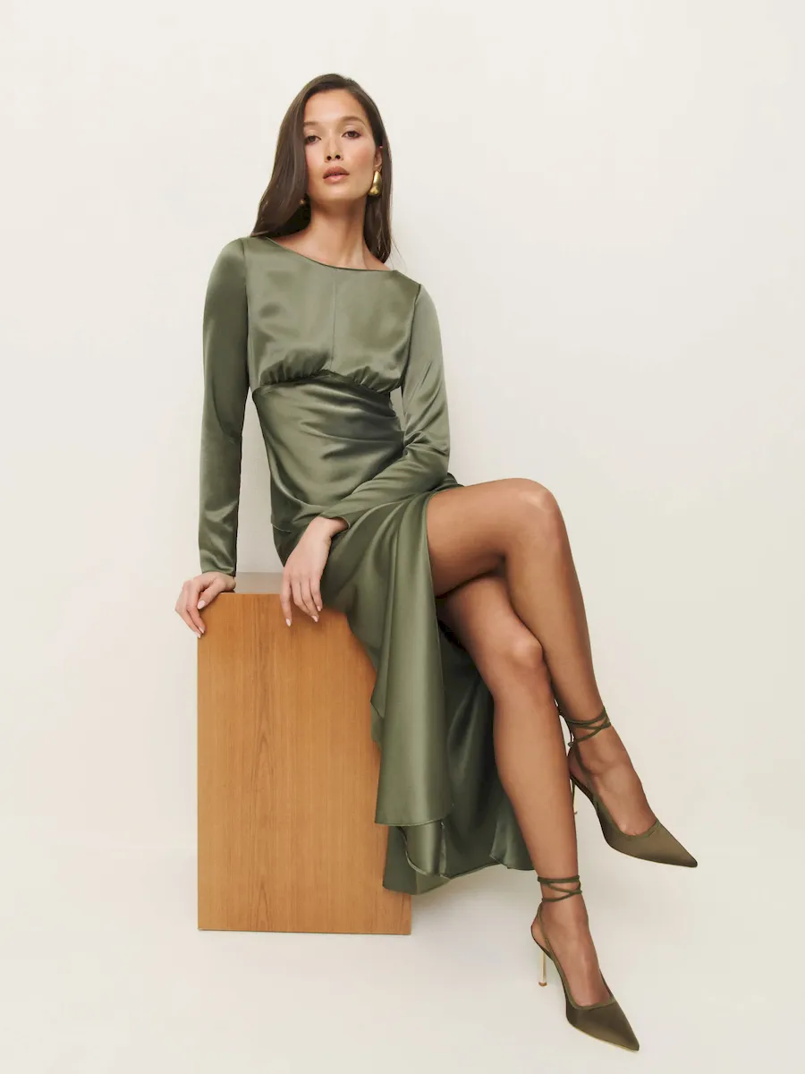 Naila Satin Dress - Image 2