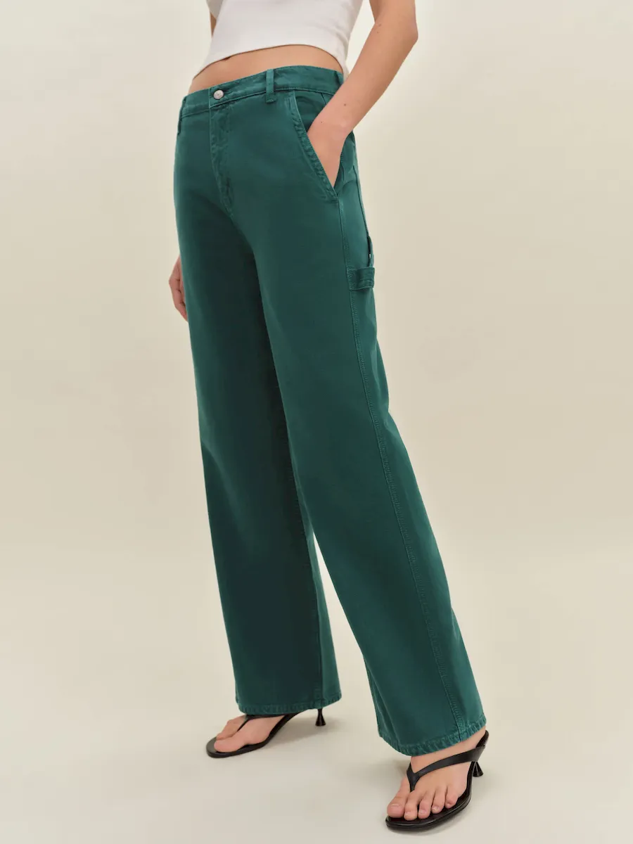 Diego Mid Rise Baggy Utility Jeans