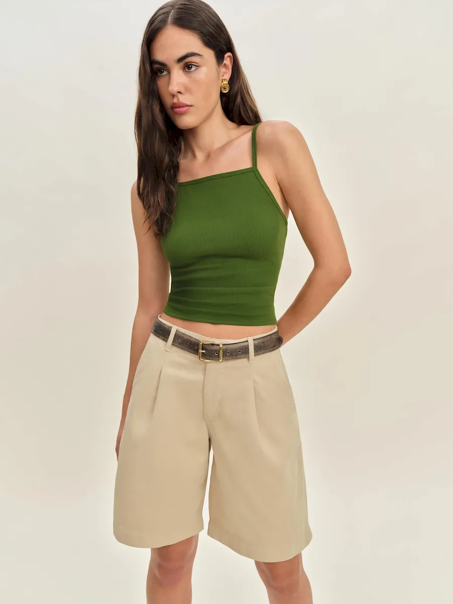 Malia Mid Rise 10” Trouser Twill Shorts - Image 2