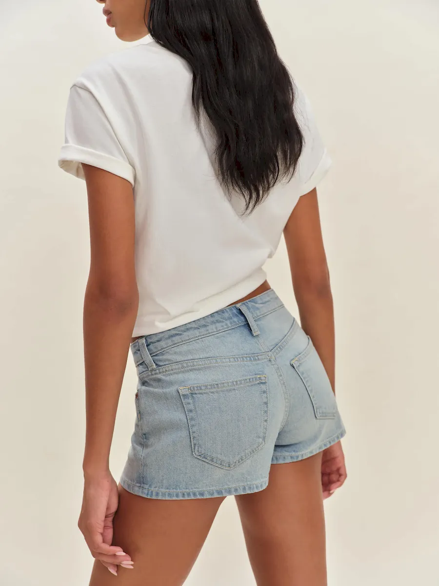 Annie Stretch Low Rise 2.5” Jean Shorts - Image 3