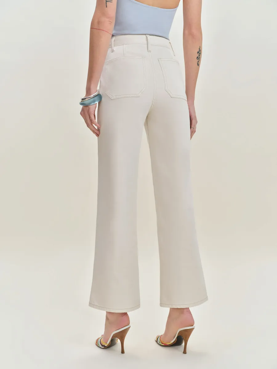 Alyssa Stretch High Rise Wide Leg Cropped Jeans - Image 4