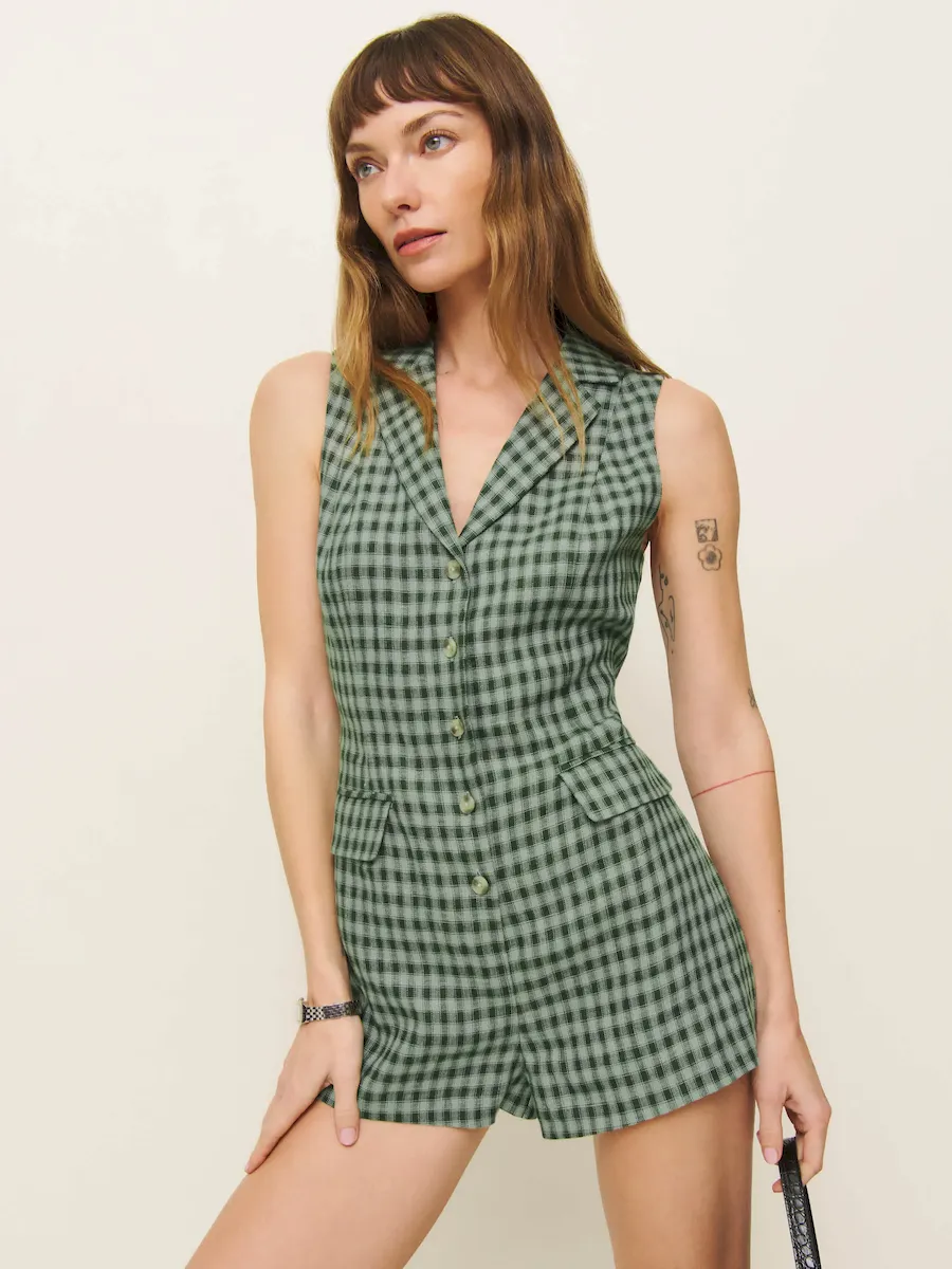 Leila Linen Romper - Image 2