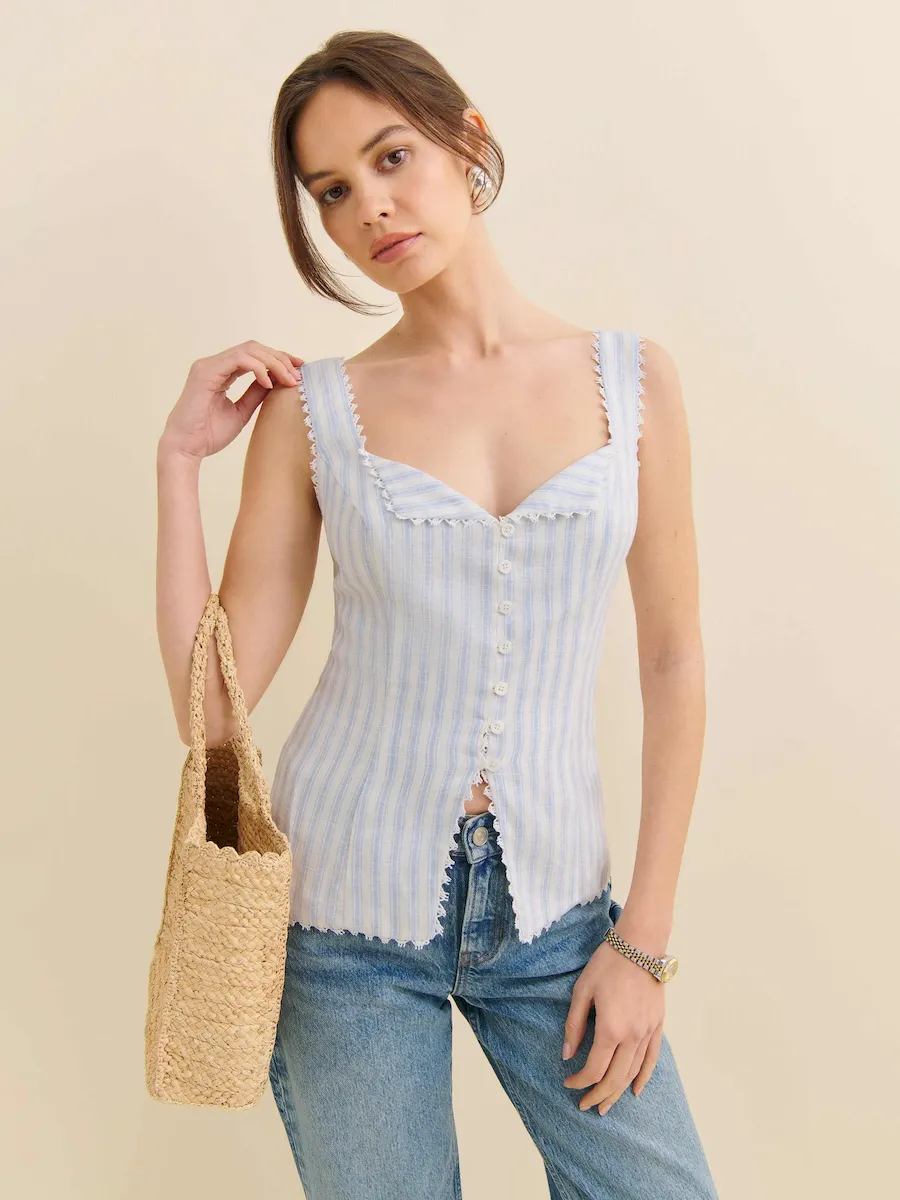 Viola Linen Top - Image 3