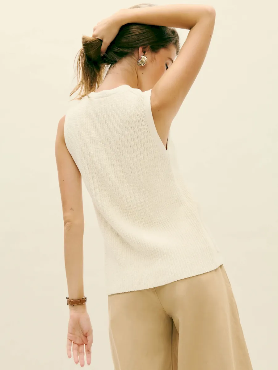 Faye Cotton Sweater Vest - Image 4