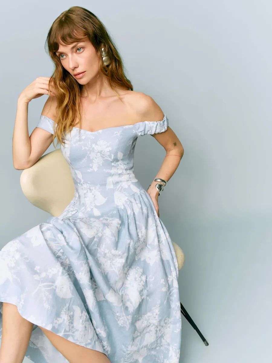 Monet Linen Dress - Image 3