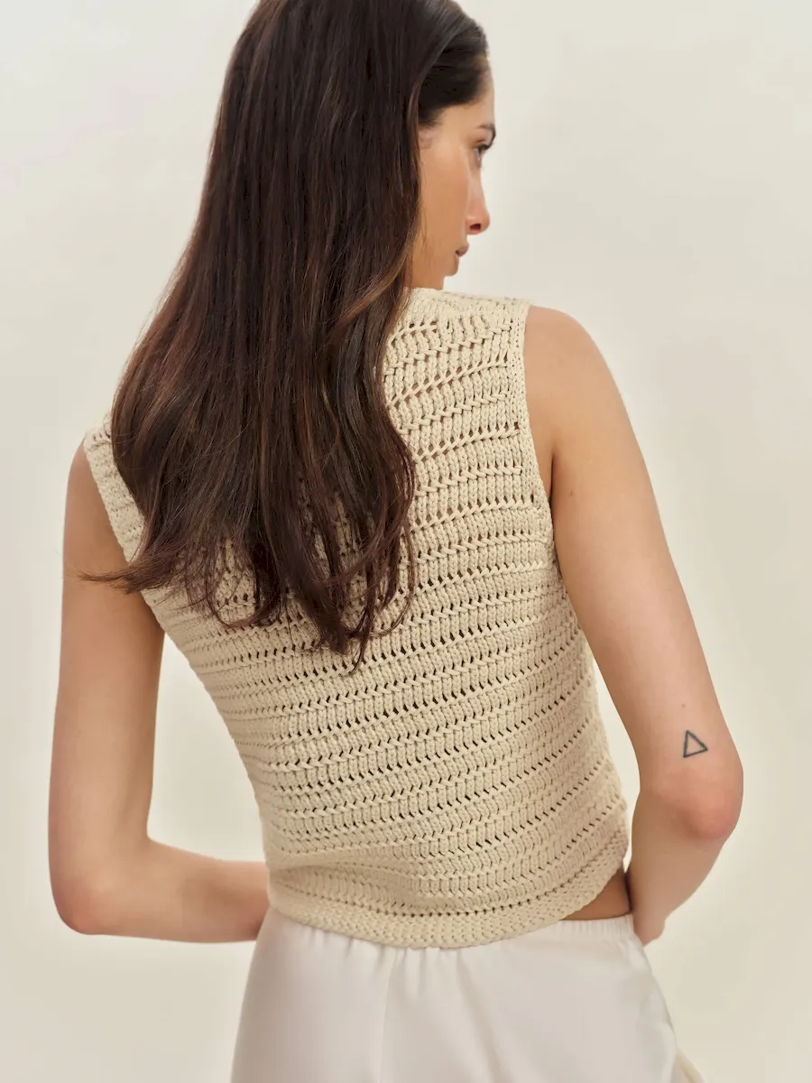 Wesley Cotton Sweater Tank - Image 3