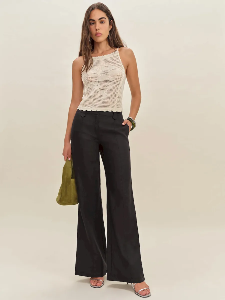 Astrid Linen Mid Rise Pant