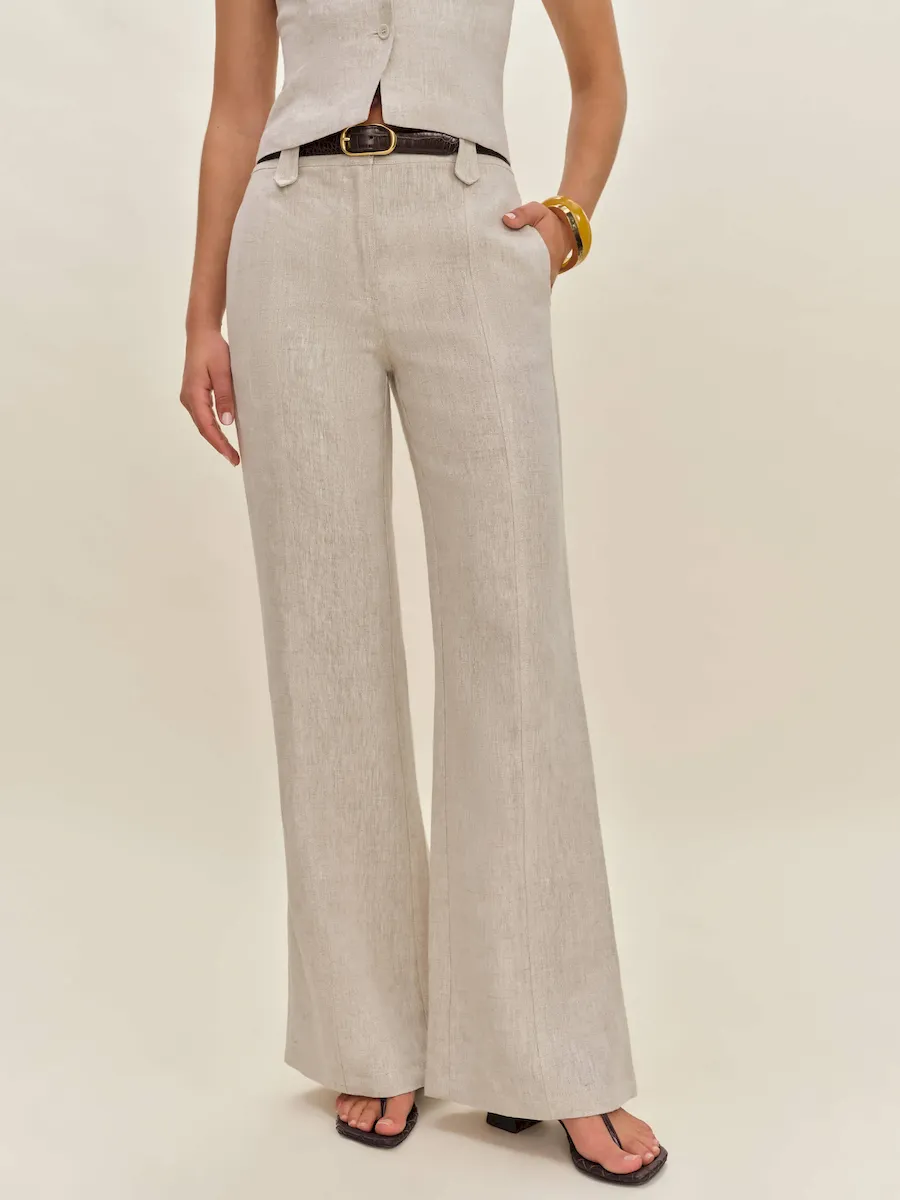Astrid Linen Mid Rise Pant