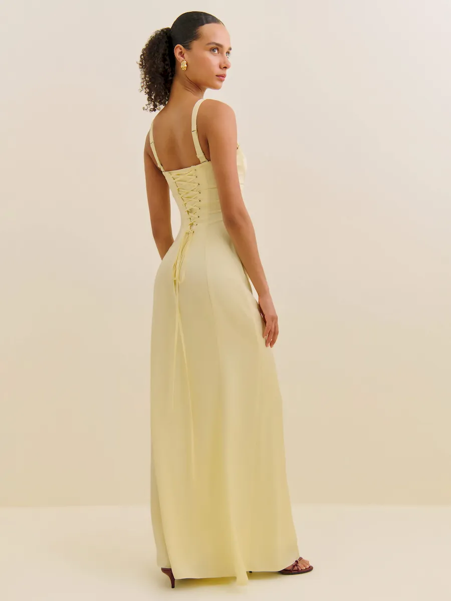 Petites Britney Satin Dress - Image 4