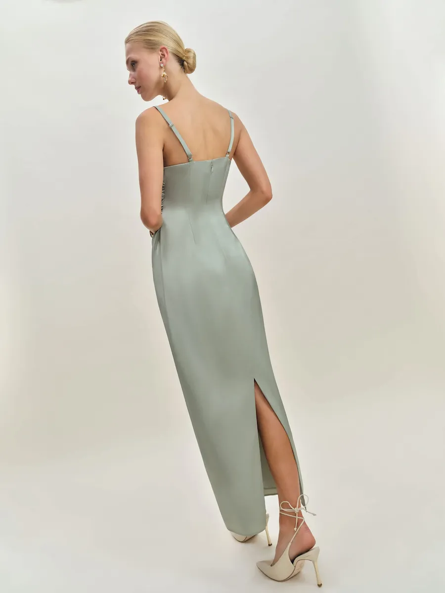 Vesper Satin Dress - Image 4