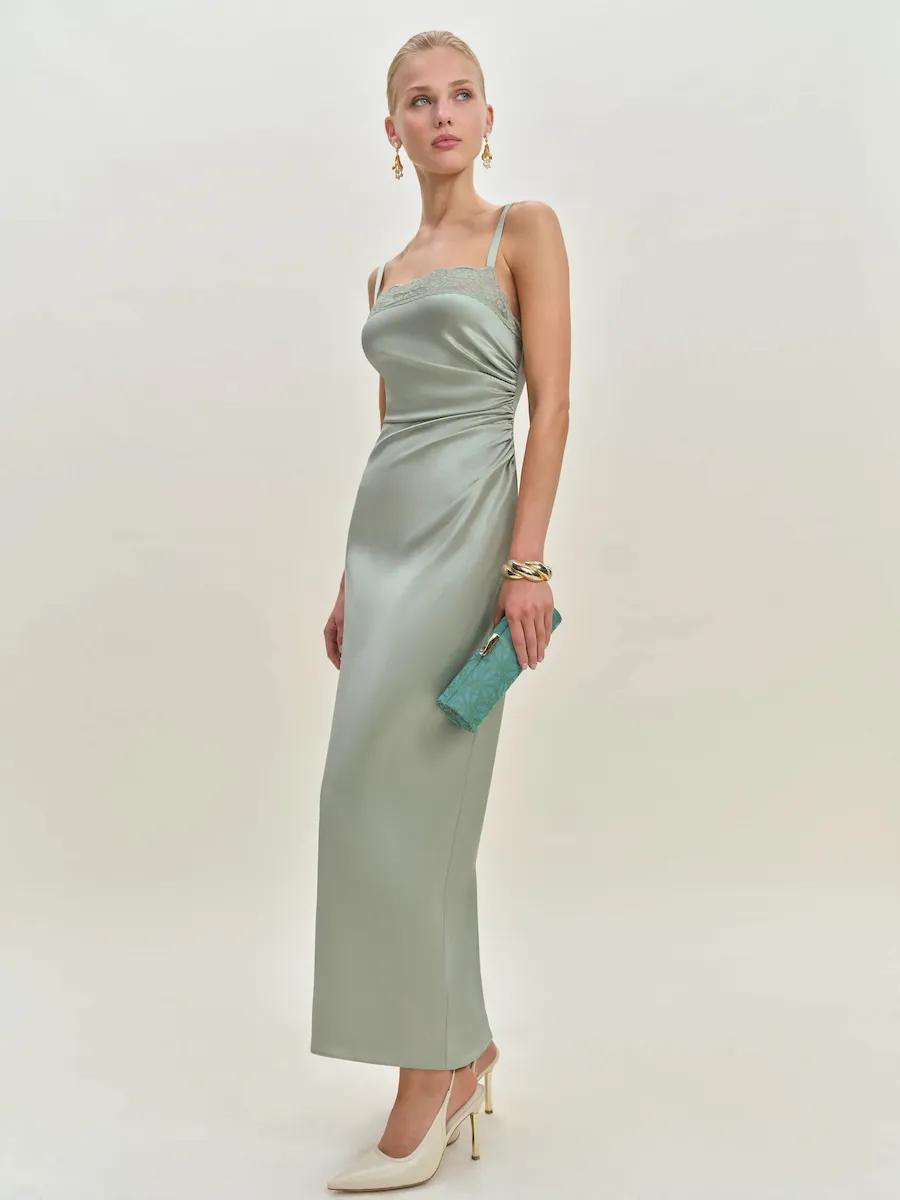 Vesper Satin Dress - Image 5