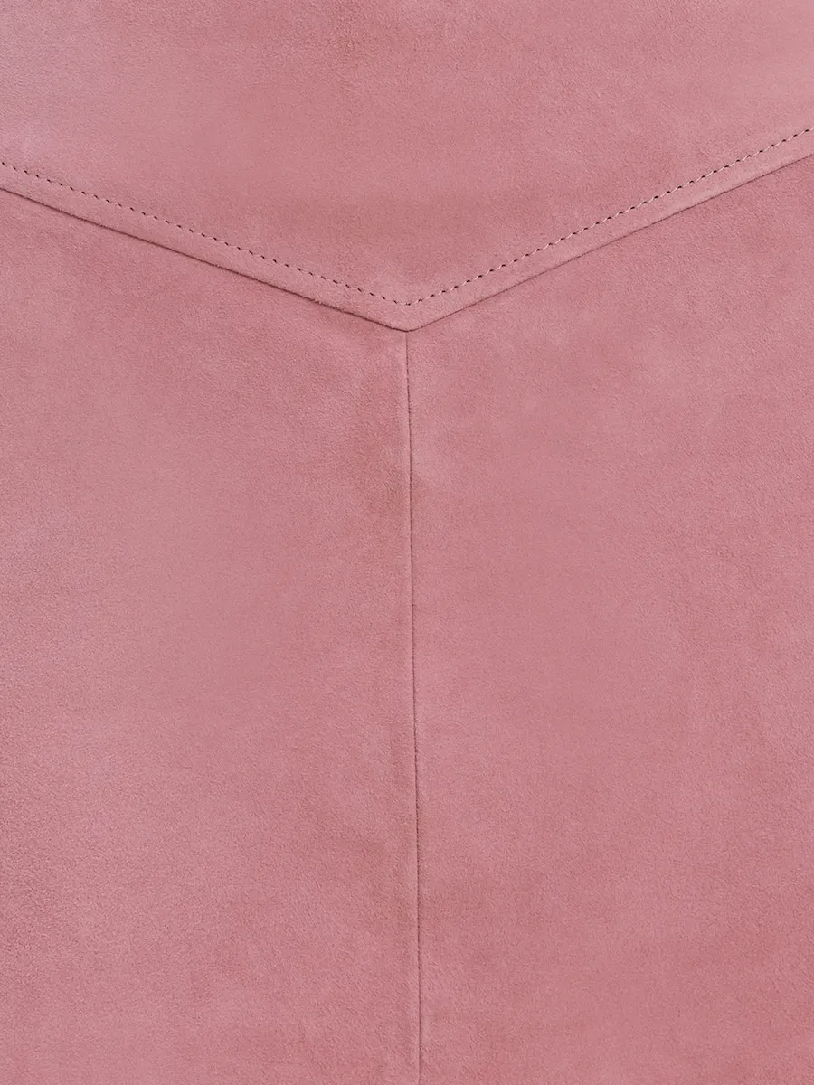 Layla Low Waist Suede Skirt - Image 6