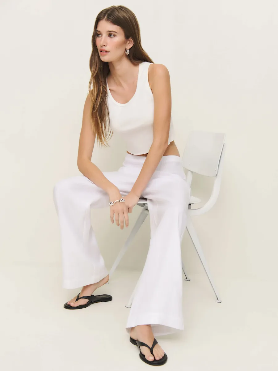 Petites Hallie Linen Pant - Image 5