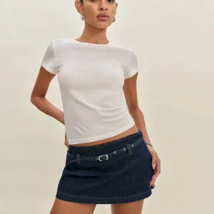 Khloe Low Rise Denim Skort