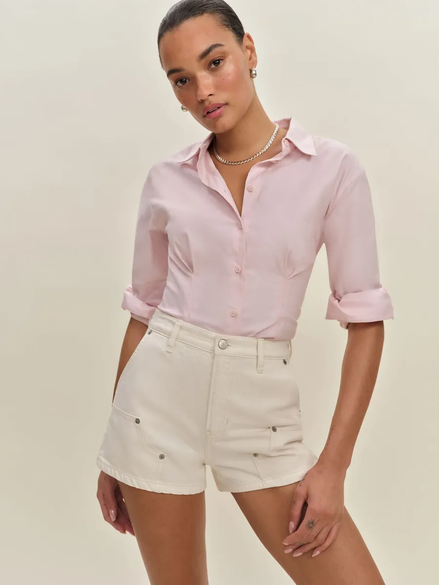 Blake High Rise 3” Utility Jean Shorts - Image 2