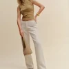Petites Vida Linen Low Rise Pant