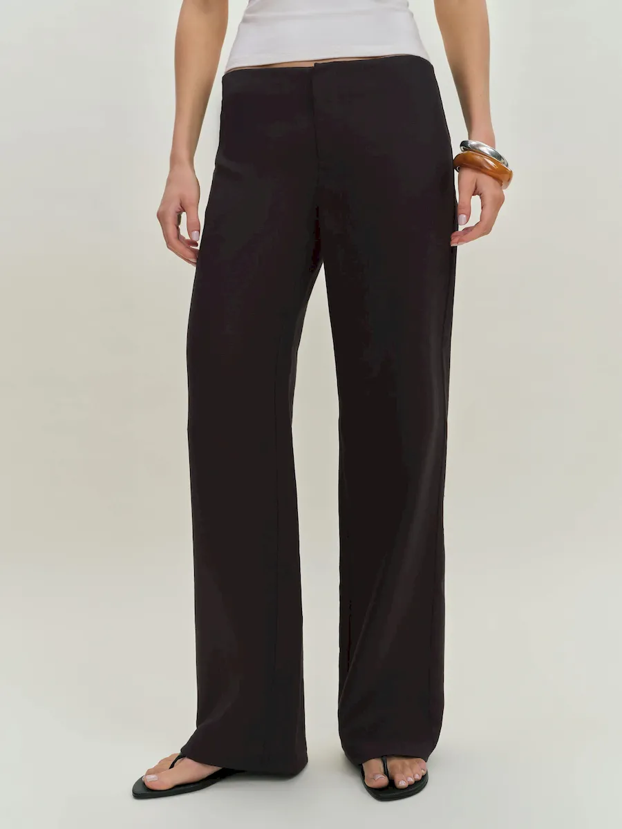 Petites Vida Linen Low Rise Pant - Image 2