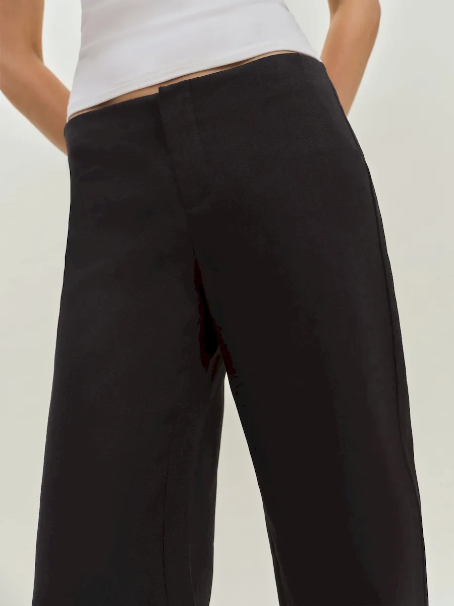 Petites Vida Linen Low Rise Pant - Image 4