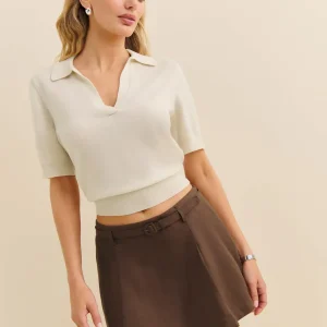 Louise Cashmere Polo Sweater