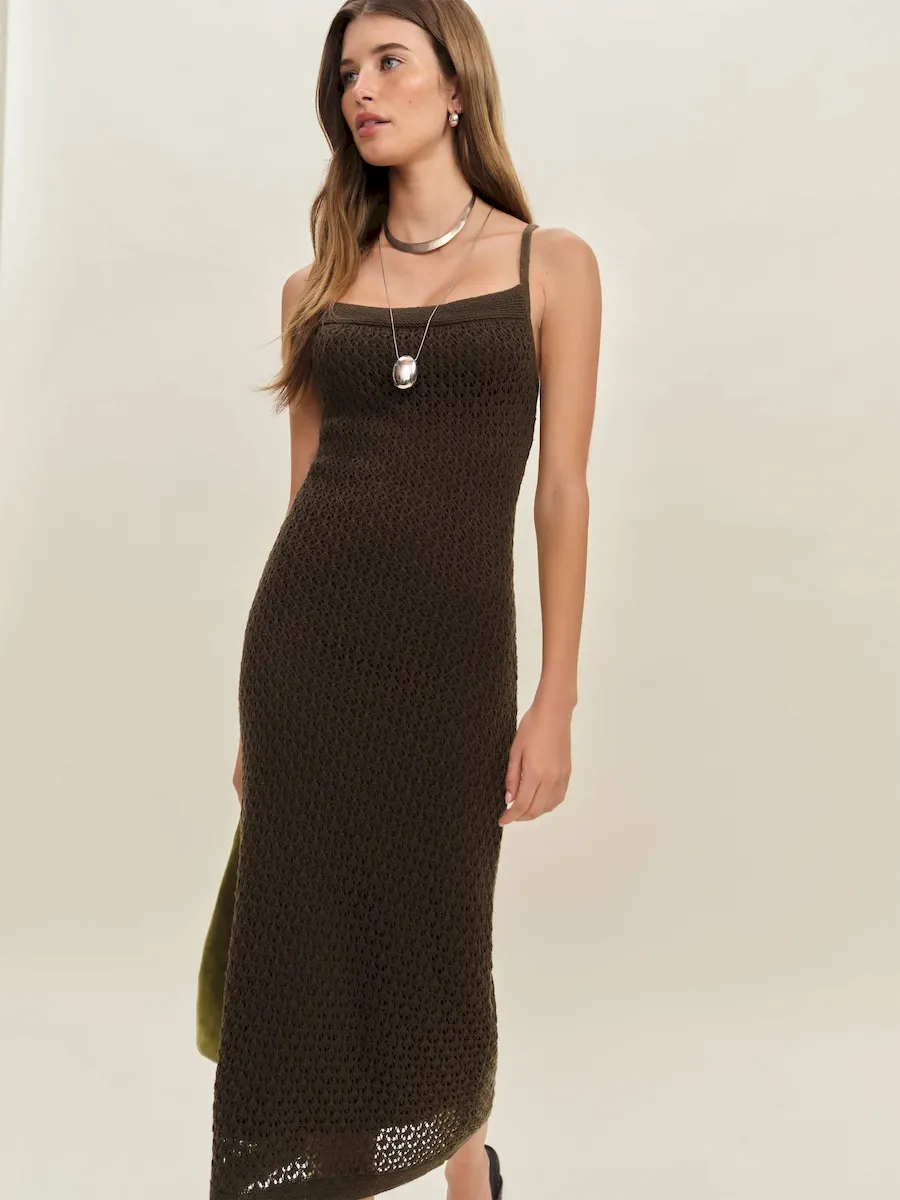 Demi Linen Cotton Sweater Dress