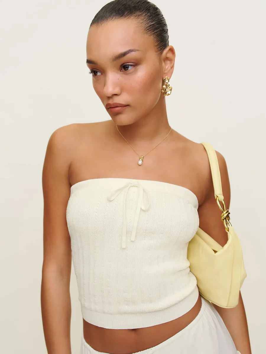 Zazie Cotton Strapless Sweater