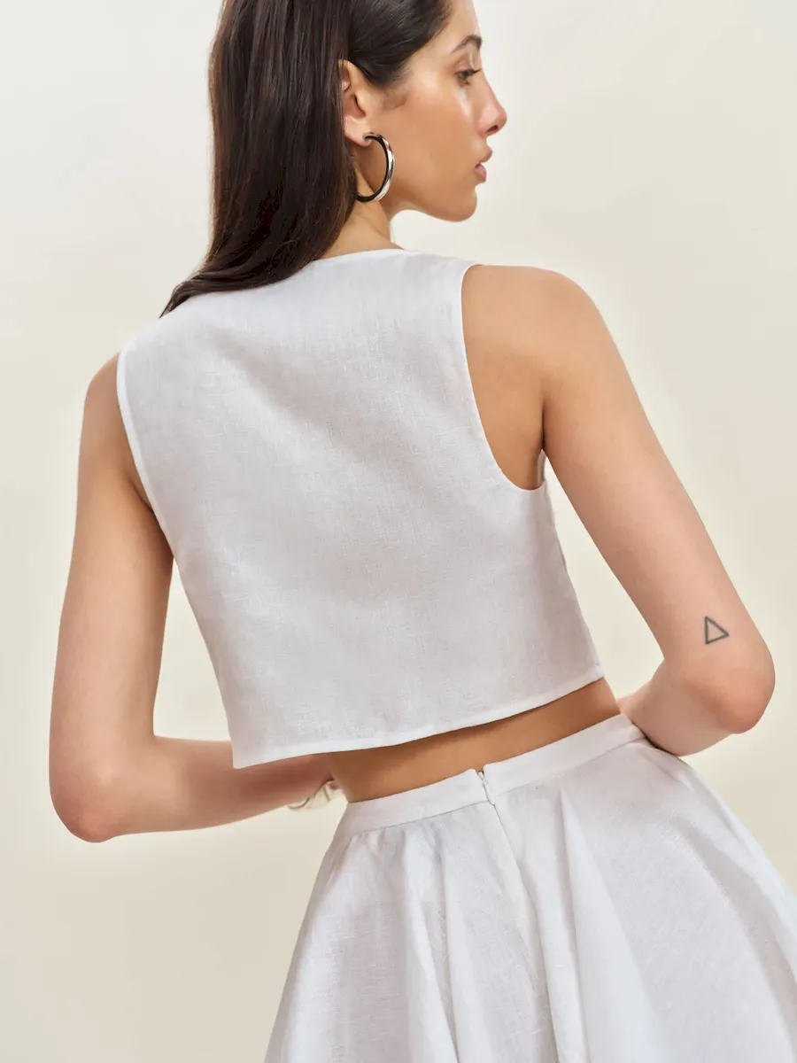 Kylie Linen Top - Image 3