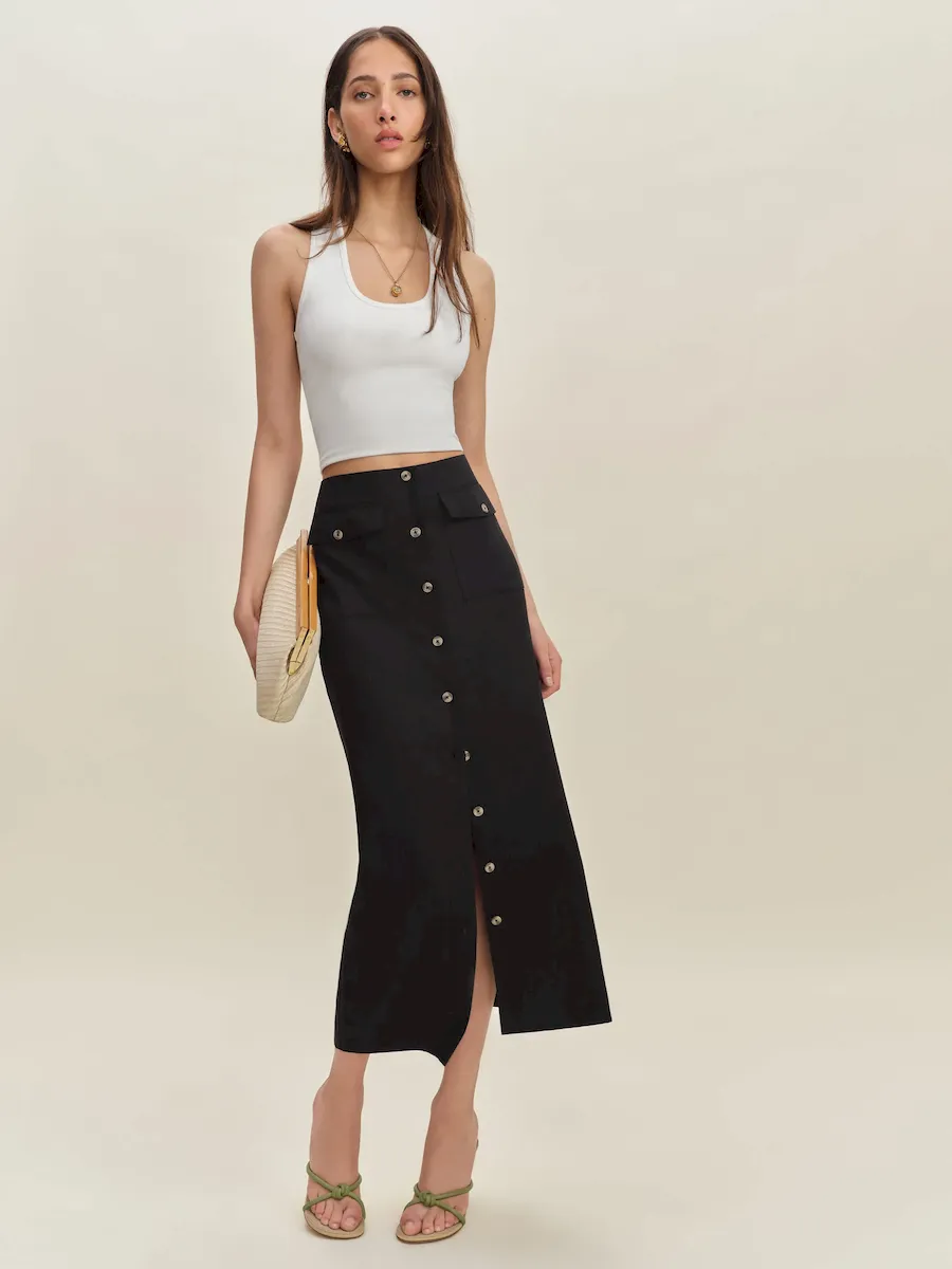 Britt Linen Skirt - Image 2