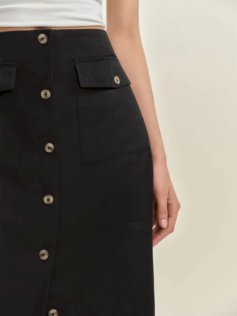 Britt Linen Skirt - Image 3