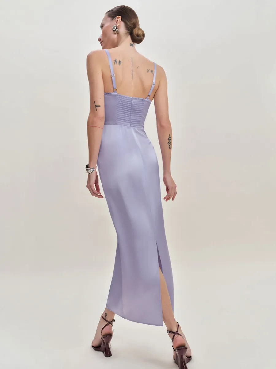 Lucy Satin Dress - Image 4