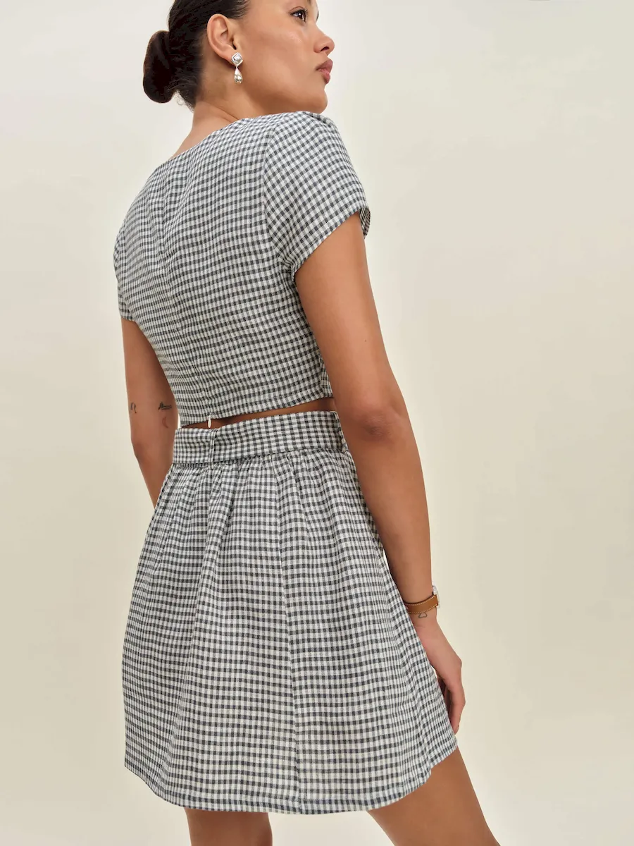 Niki Belted Linen Two Piece - Image 3