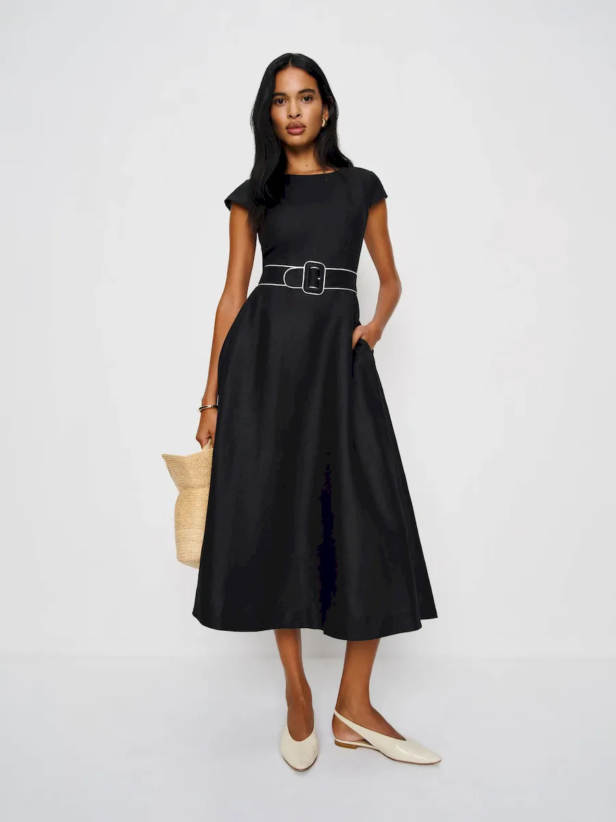 Felipe Belted Linen Dress