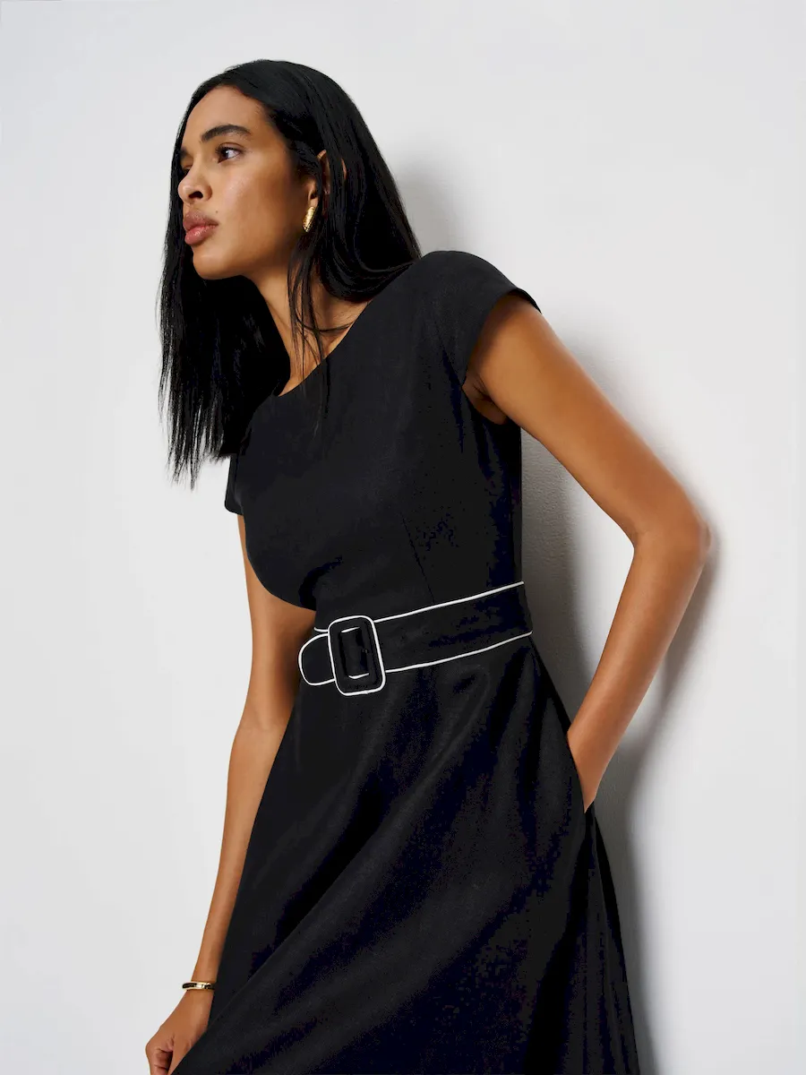 Felipe Belted Linen Dress - Image 2