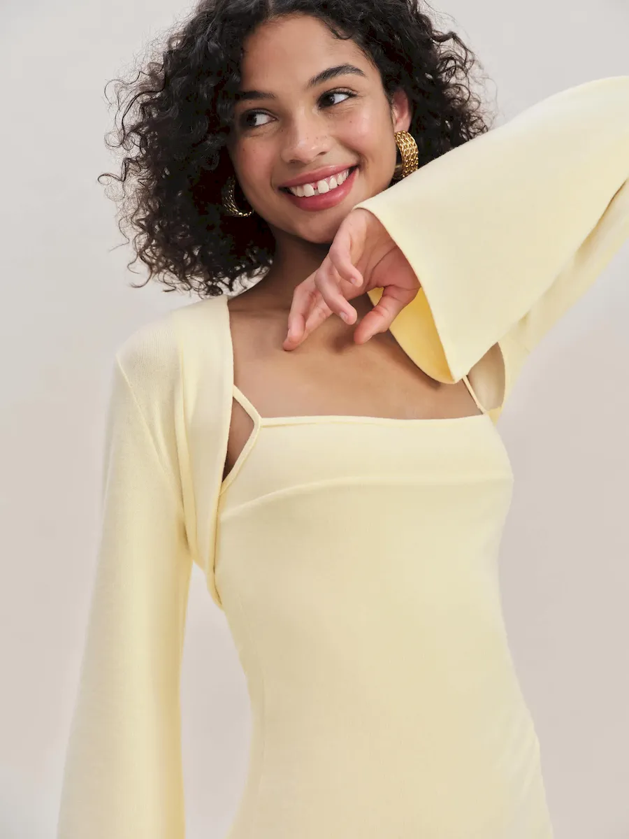 Chloe Knit Shrug Dress Set - Image 4