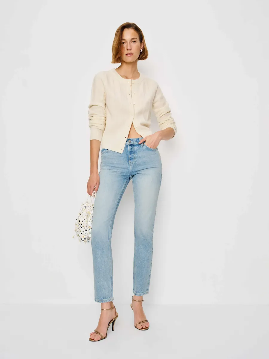 Luca Stretch Low Rise Slim Straight Cropped Jeans
